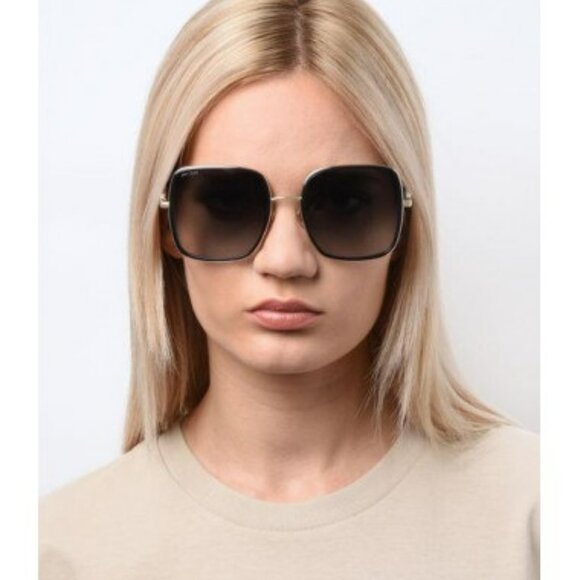 Jimmy Choo Women Black Gold Grey Square BRAND NEW Sunglasses JAYLA/S 02F7 - Picture 13 of 13